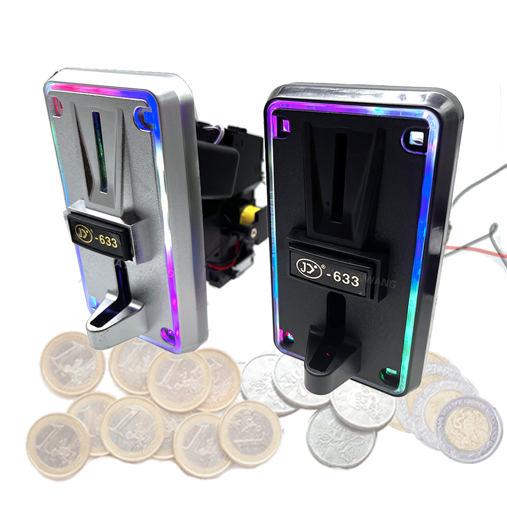 Arcade Game Vending Machine - Multi-Währungs-Münzprüfer mit LED-Anzeige, 6-Kanal-Geldbeutel für Kreditkartenvalidierung,