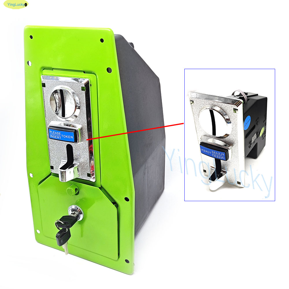 Arcade Ticket Machine - Arcade-Spielautomaten-Münzaufbewahrungsbox mit 616 Multi-Münz-Akzeptoren und Schloss,
