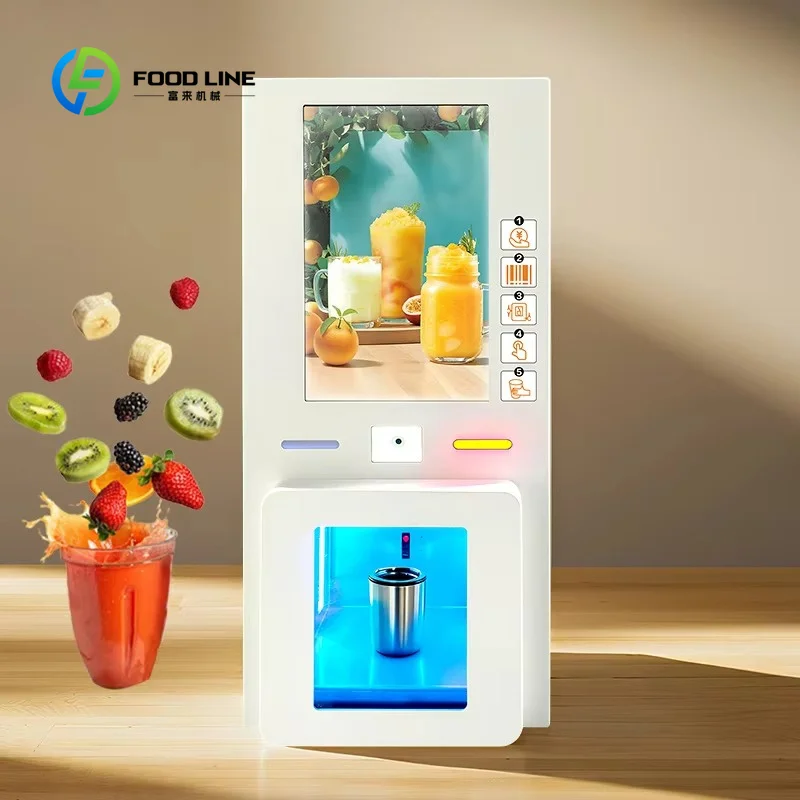 Vending Machine Qr Code - Maßgefertigter 24-Stunden-Smoothie-Verkaufsautomat, Unterstützt Münz-, QR-Code-, Token-