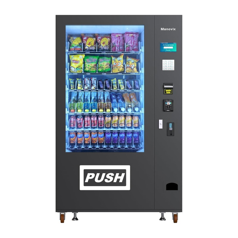 Bill Acceptor Vending - Maßgefertigter Großer 60-Fächer Snack- und Getränkeautomat