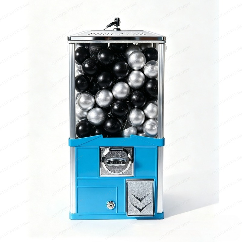 Prize Capsule Toy Machine - Quadratischer Tisch-Gashapon-Automat mit 100 Kapseln, Münzbetriebener