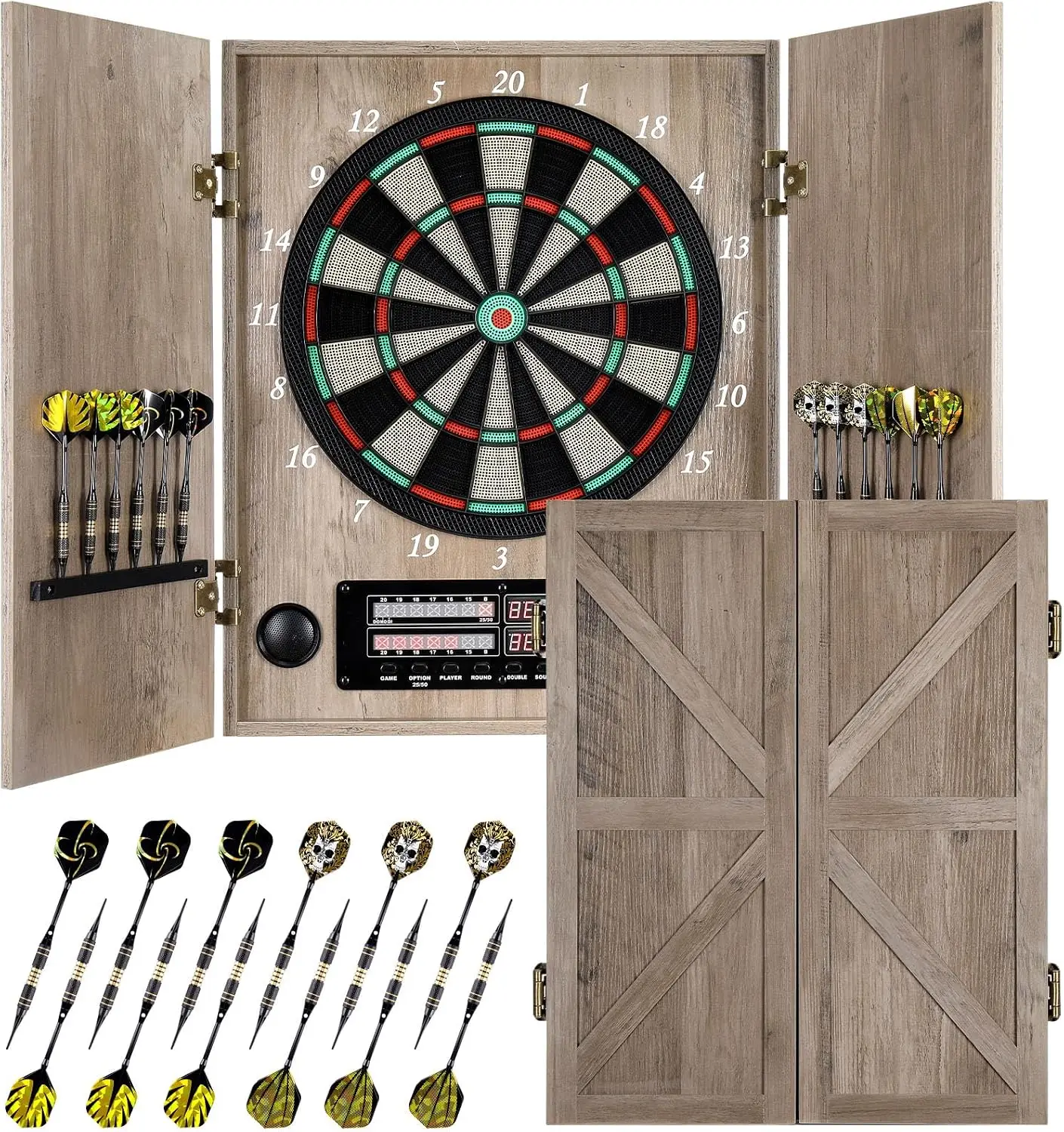 Electronic Dartboard Cabinet - Elektronische Dartscheibe, Dekorativer Dartscheibenschrank für Erwachsene