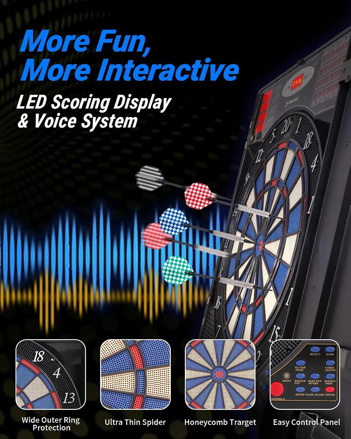 Elektronisches Dartboard-Set m – Electronic Dartboard Cabinet Bewertung und Preis