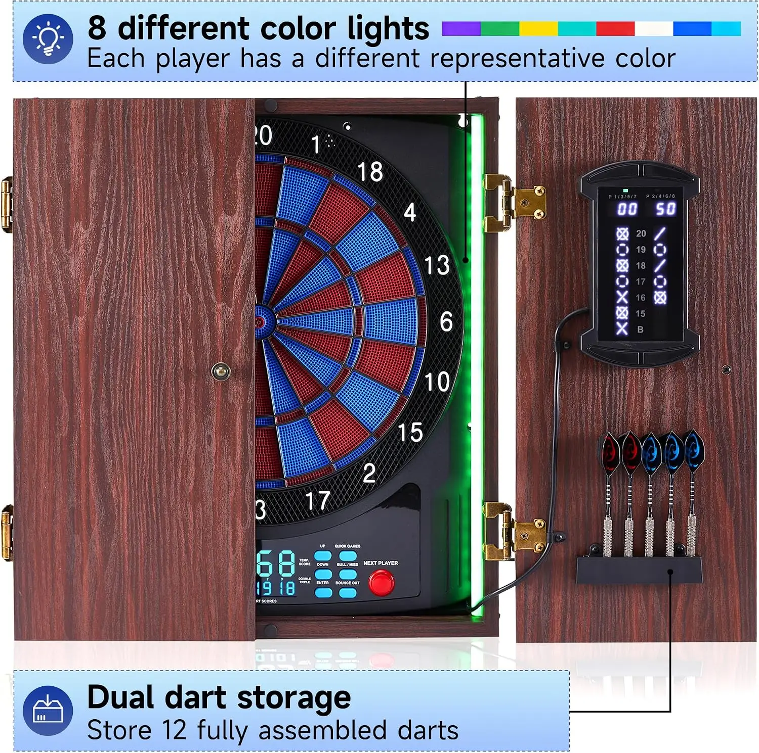 Elektronischer Dartboard-Schra – Electronic Dartboard Cabinet Bewertung und Preis