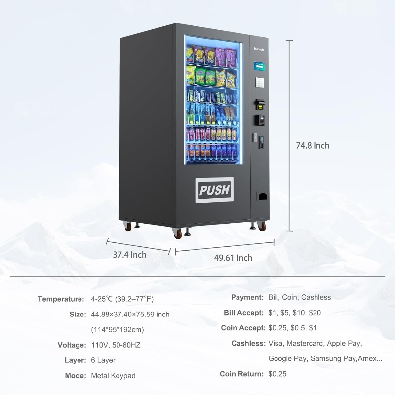 Maßgefertigter Großer 60-Fäche – Bill Acceptor Vending Bewertung und Preis